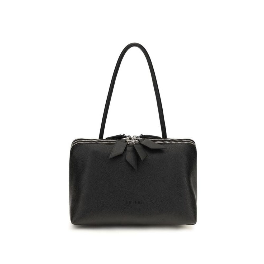 The Attico Black Calf Leather Bos Taurus Shoulder Women's Bag
